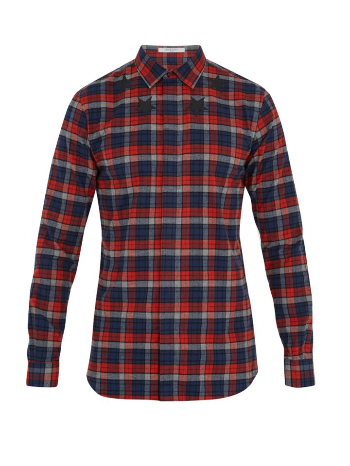 Givenchy Contemporary-fit Checked Cotton-flannel Shirt