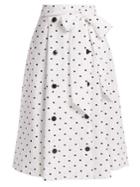 Lisa Marie Fernandez Diana Polka-dot Linen Skirt