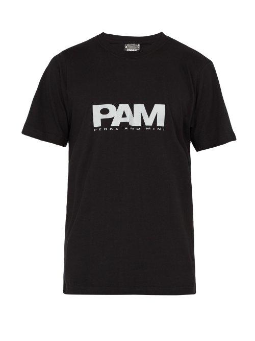 Matchesfashion.com P.a.m. - P.a.m. Logo Print Cotton T Shirt - Mens - Black