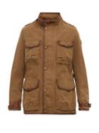 Matchesfashion.com Belstaff - Journey Leather Trimmed Canvas Field Jacket - Mens - Khaki