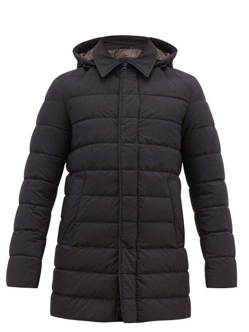 Matchesfashion.com Herno - Polar Tech Quilted Coat - Mens - Charcoal