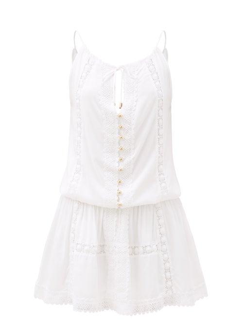 Matchesfashion.com Melissa Odabash - Chelsea Broderie-anglaise Mini Dress - Womens - White