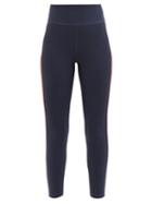 The Upside - Altha Cropped High-waisted Jersey Leggings - Womens - Navy