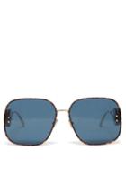 Dior - Diorbobby R2u Square Metal Sunglasses - Womens - Blue