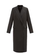 Joseph - Cafford Double-breasted Crepe Coat - Womens - Black