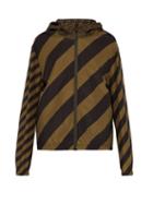 Matchesfashion.com Fendi - Ff Logo Print Reversible Jacket - Mens - Brown Multi