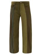 Matchesfashion.com Marques'almeida - Upcycled Deconstructed Panelled Wide-leg Trousers - Womens - Khaki