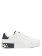 Matchesfashion.com Dolce & Gabbana - Low Top Leather Logo Trainers - Mens - White