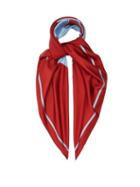Matchesfashion.com Burberry - Love-print Silk Scarf - Womens - Red Multi