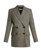Matchesfashion.com Givenchy - Double Breasted Checked Wool Blazer - Womens - Grey Multi