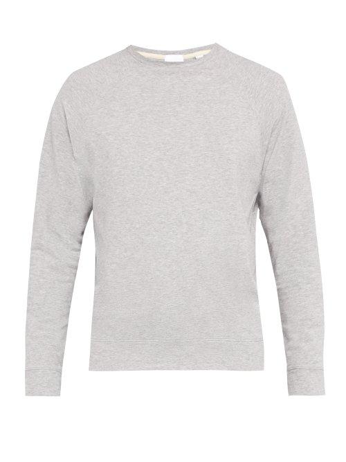 Matchesfashion.com Handvaerk - Flex Raglan Sleeve Pima Cotton Sweatshirt - Mens - Grey
