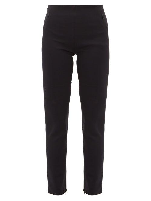 Matchesfashion.com The Row - Corza Zipped Hem Scuba Trousers - Womens - Black