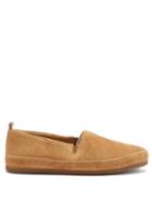 Matchesfashion.com Mulo - Shearling-lined Cotton-corduroy Slippers - Mens - Beige