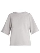 Matchesfashion.com Tibi - Easy Short Sleeved Cotton Jersey Sweatshirt - Womens - Grey