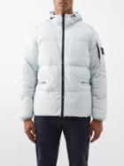 Stone Island - Quilted Down Hooded Jacket - Mens - Light Grey