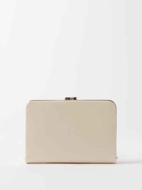 The Row - Minaudire Leather Box Clutch - Womens - White