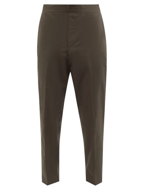 Maison Kitsun - Elasticated-waist Cropped Nylon-blend Trousers - Mens - Brown