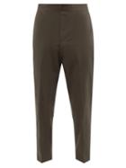 Maison Kitsun - Elasticated-waist Cropped Nylon-blend Trousers - Mens - Brown