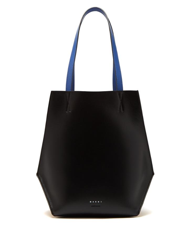 Marni Tangram Small Leather Tote Bag