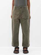 Raey - Organic Cotton Pocket-front Trousers - Womens - Dark Khaki