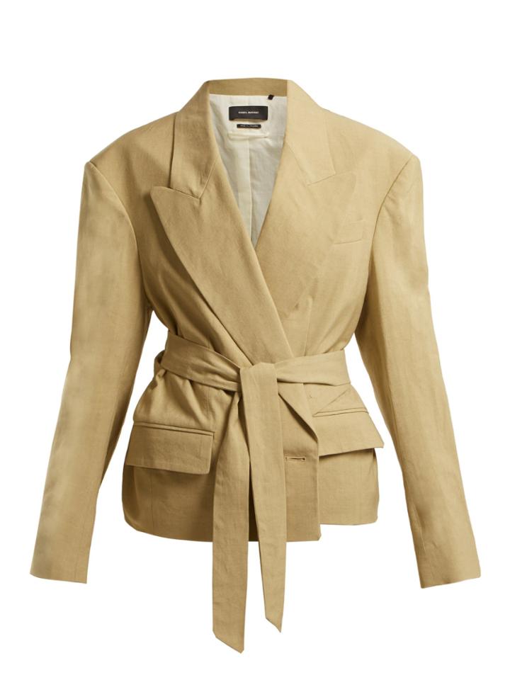Isabel Marant Riller Peak-lapel Linen-blend Jacket