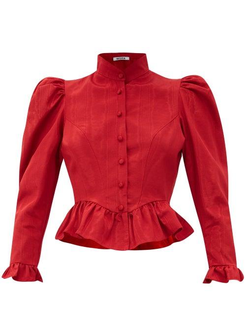 Matchesfashion.com Batsheva - Gracie Moir Blouse - Womens - Red