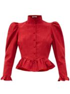 Matchesfashion.com Batsheva - Gracie Moir Blouse - Womens - Red