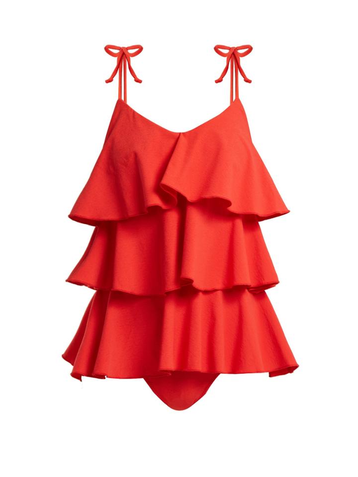 Lisa Marie Fernandez Imaan Ruffle-detailed Swimsuit