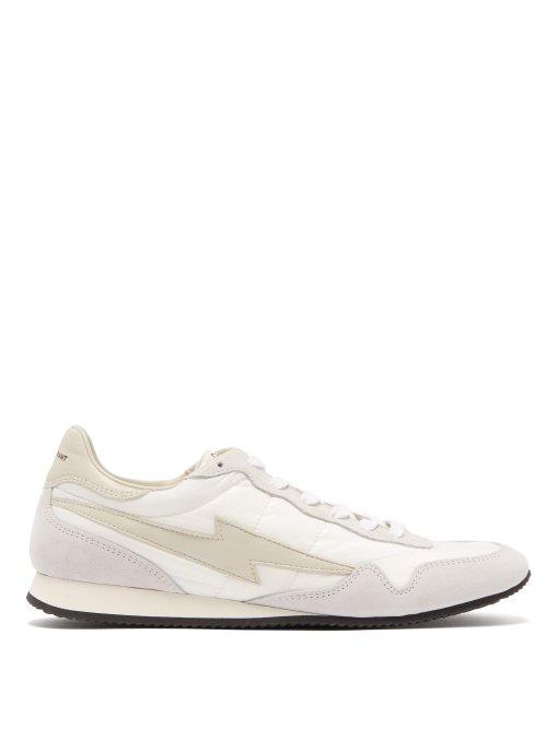 Matchesfashion.com Isabel Marant - Bustee Lightning Bolt Nylon Low Top Trainers - Womens - White