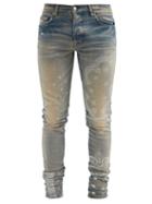 Matchesfashion.com Amiri - Bandana-print Denim Skinny-leg Jeans - Mens - Blue