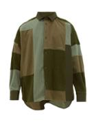 Matchesfashion.com Ambush - Oversized Patchwork Fleece Overshirt - Mens - Green