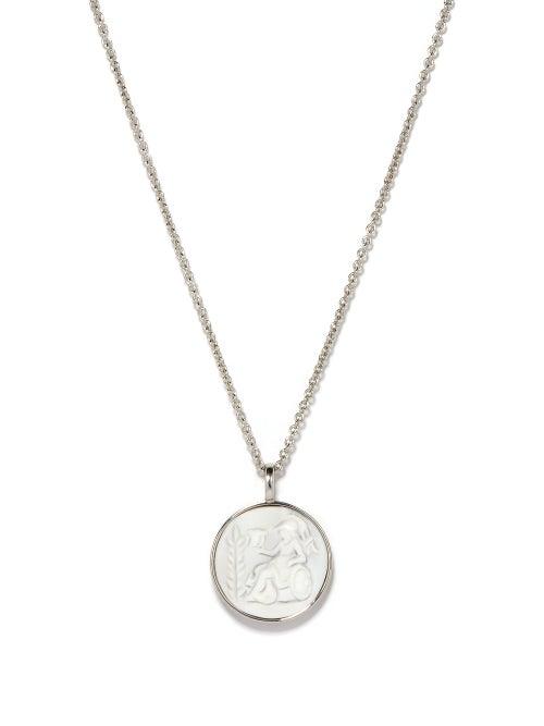 Mens Jewellery Tom Wood - Athena Cameo Sterling-silver Pendant Necklace - Mens - Silver