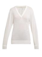 Matchesfashion.com Chlo - Baroque Logo Embroidered Wool Sweater - Womens - Ivory