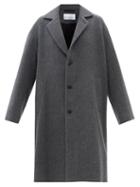 Raey - Exaggerated-shoulder Wool-blend Coat - Womens - Charcoal