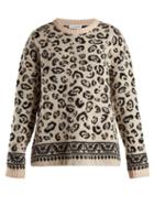 Matchesfashion.com Altuzarra - Casablanca Leopard Jacquard Sweater - Womens - Leopard