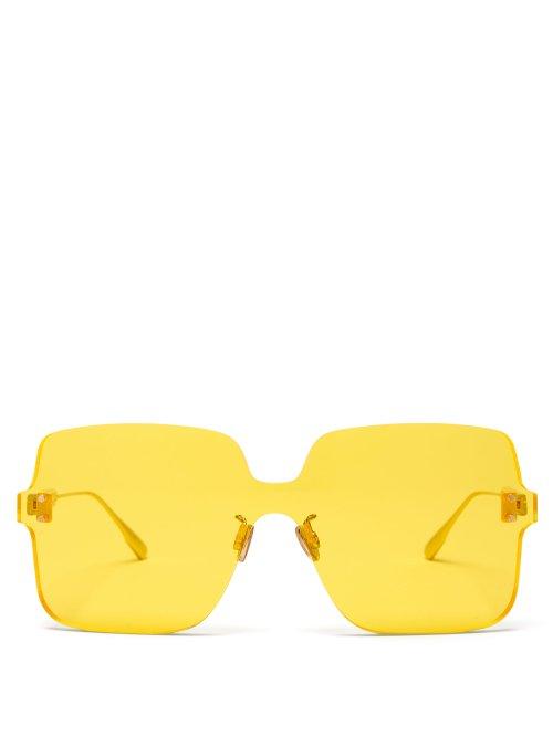 Matchesfashion.com Dior Eyewear - Diorcolorquake1 Sunglasses - Womens - Yellow