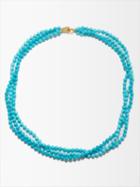 Irene Neuwirth - Triple-strand Turquoise & 18kt Gold Necklace - Womens - Blue