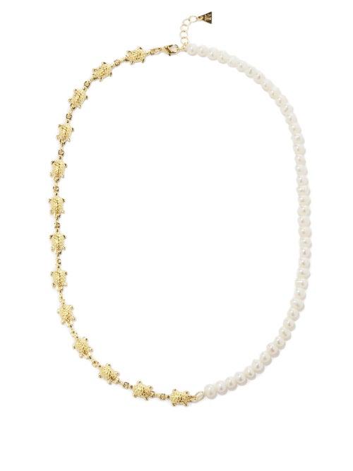 Ladies Jewellery Wilhelmina Garcia - Lady Elliot Pearl & 18kt Gold-vermeil Necklace - Womens - Pearl