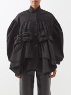 Simone Rocha - Taffeta-panelled Cotton-twill Jacket - Womens - Black