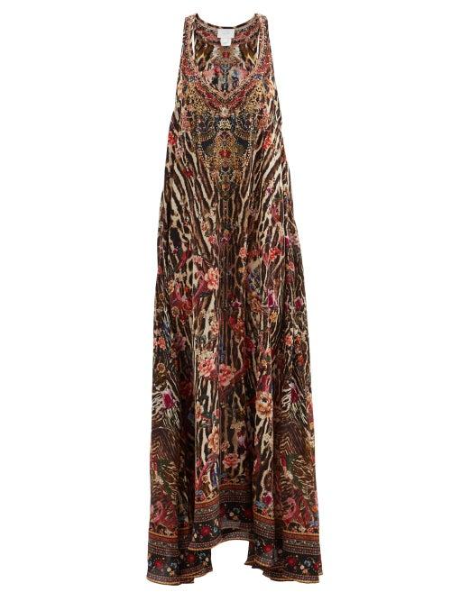 Matchesfashion.com Camilla - Liv A Little-print Silk Maxi Dress - Womens - Animal