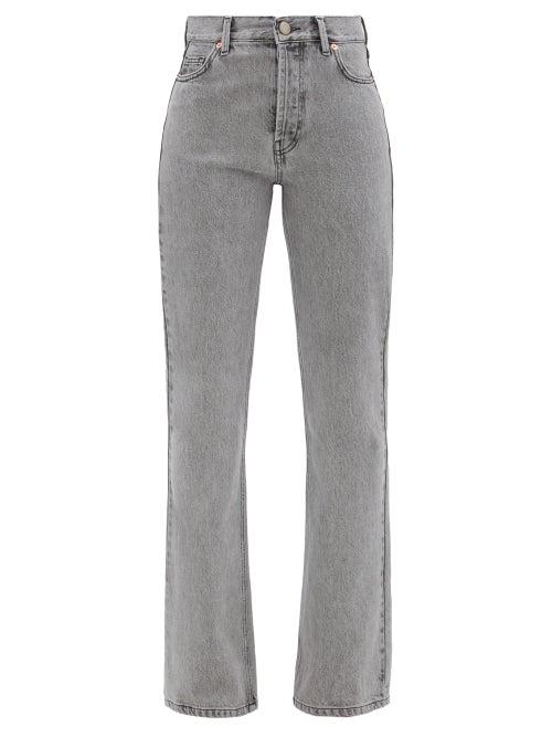 Raey - Angel Organic-cotton Bootcut Jeans - Womens - Light Grey