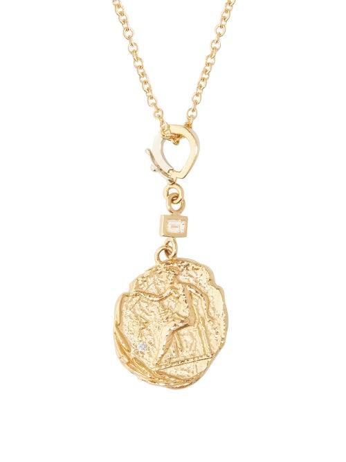 Matchesfashion.com Azlee - Aphrodite Diamond & 18kt Gold Necklace - Womens - Gold
