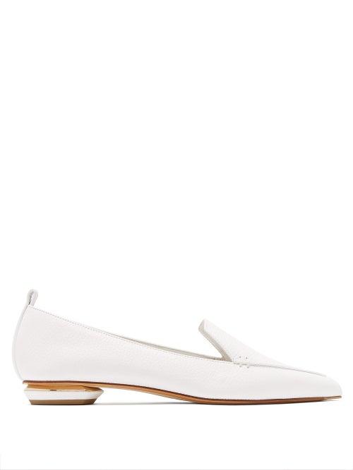 Matchesfashion.com Nicholas Kirkwood - Beya Grained-leather Loafers - Womens - White