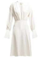 Matchesfashion.com Khaite - Connie Satin Crepe Dress - Womens - White