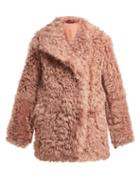 Matchesfashion.com Sies Marjan - Pippa Double Breasted Shearling Coat - Womens - Pink