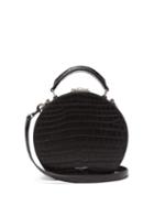 Matchesfashion.com Saint Laurent - Mica Small Crocodile Effect Leather Cross Body Bag - Womens - Black
