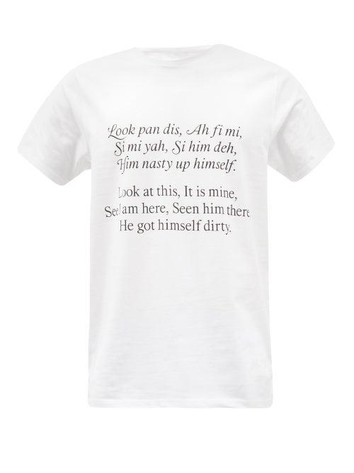 Matchesfashion.com Bianca Saunders - Patois-print Cotton-jersey T-shirt - Mens - White