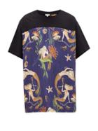 Matchesfashion.com Loewe Paula's Ibiza - Mermaid-print Jersey T-shirt - Mens - Black Blue