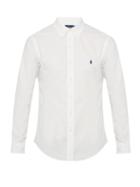 Matchesfashion.com Polo Ralph Lauren - Logo Embroidered Button Down Cotton Shirt - Mens - White