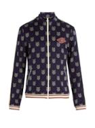 Matchesfashion.com Gucci - Tiger Head Zip Through Sweatshirt - Mens - Blue